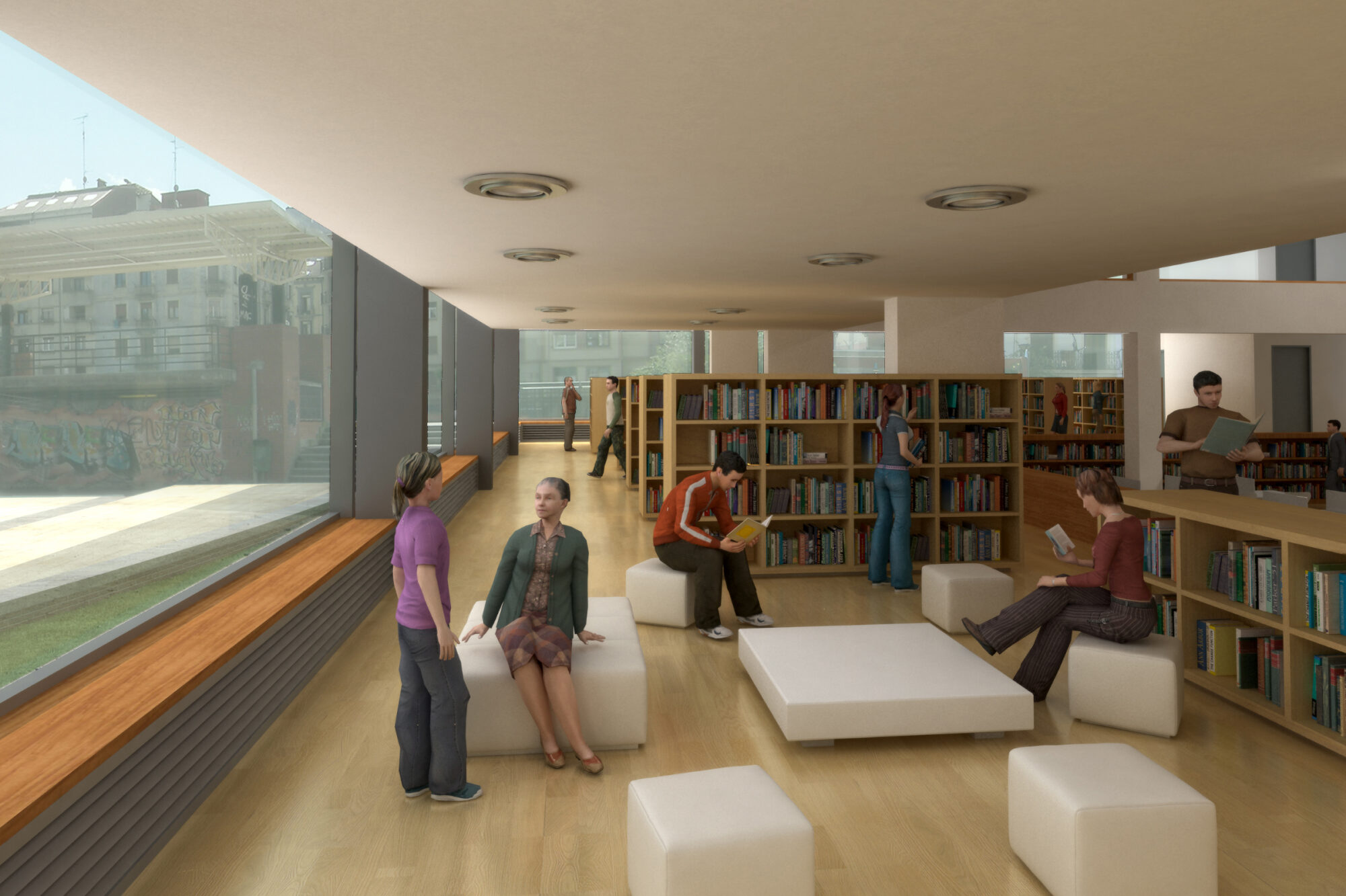 Biblioteca y garajes en Errenteria
